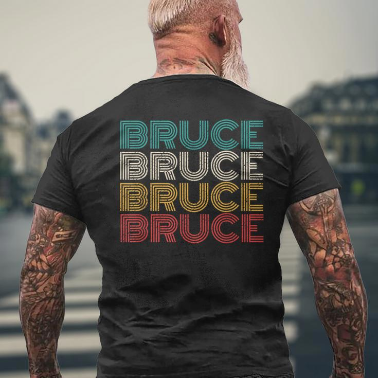 Retro Bruce Vintage Distressed Style Men's T-shirt Back Print Gifts for Old Men