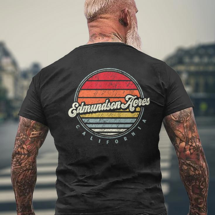 Retro Edmundson Acres Home State Cool 70S Style Sunset Men's T-shirt Back Print Gifts for Old Men