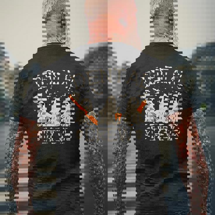 Retro Halloween Dental Crew Boo Th Dentist Hygiene Men's T-shirt Back Print Gifts for Old Men