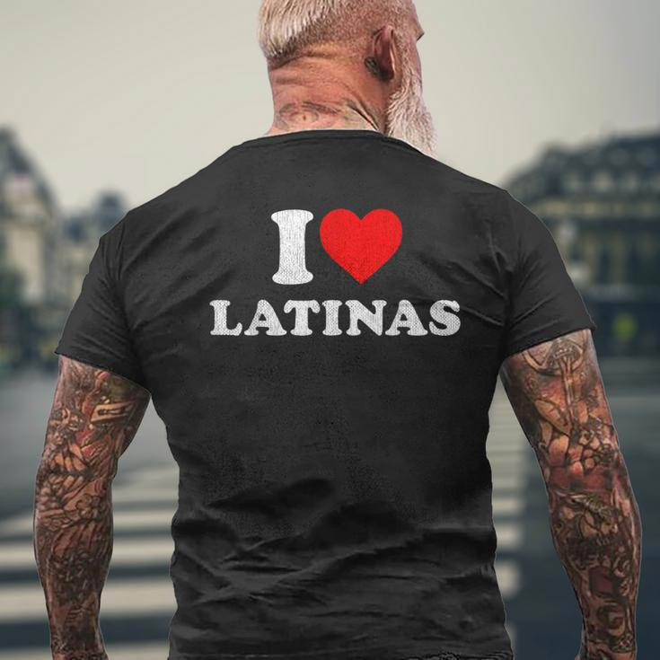 Retro I Heart Latinas Clothing I Love Latinas Men's T-shirt Back Print Gifts for Old Men