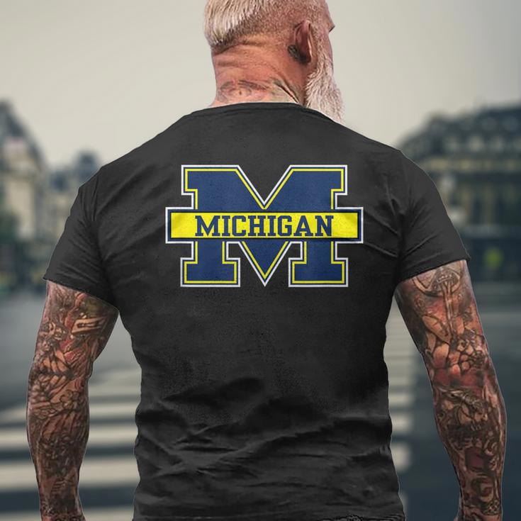 Retro Michigan Mi Vintage Classic Michigan Men's T-shirt Back Print Gifts for Old Men