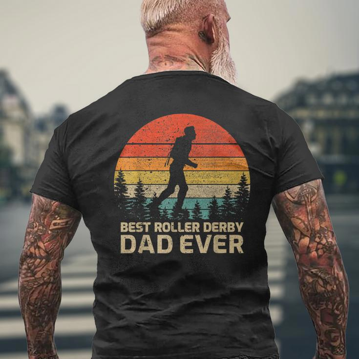 Retro Vintage Best Roller Derby Dad Ever Fathers Day For Women Men's Back Print T-shirt Gifts for Old Men