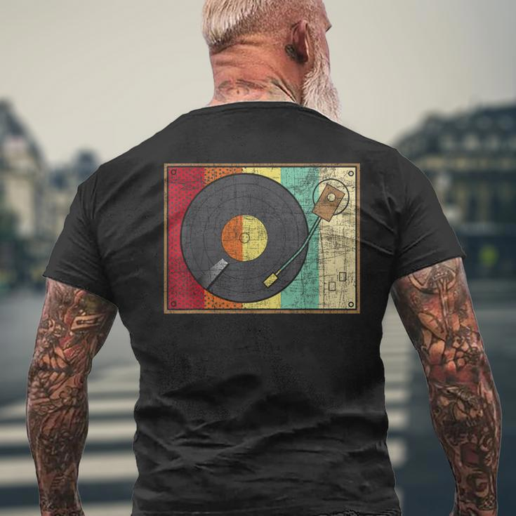 Retro Vintage Vinyl Record Player - Turntable Music Lover Vinyl Funny Gifts Mens Back Print T-shirt Gifts for Old Men