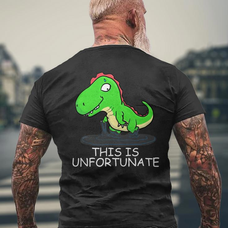 Rex Stuck In Tar Pit This Is Unfortunate Day For Dinosaur Mens Back Print T-shirt Gifts for Old Men
