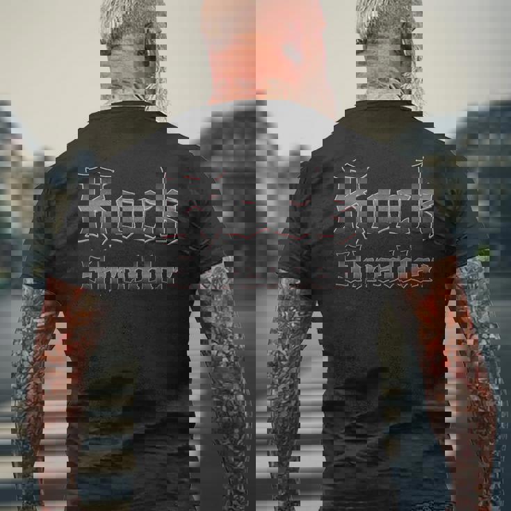 Rock Shredder Men's T-shirt Back Print Gifts for Old Men