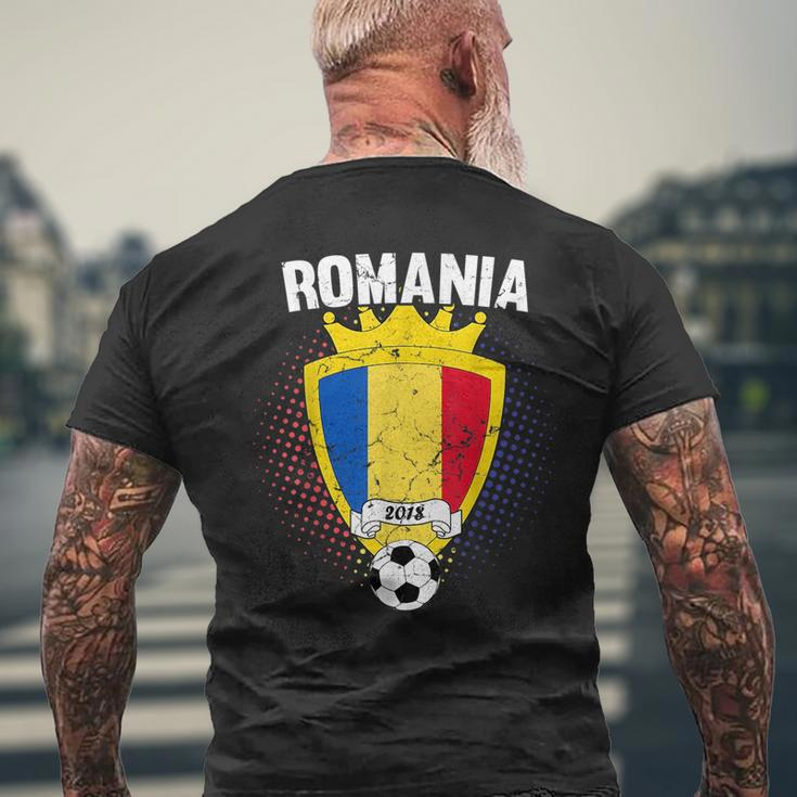 Romania Soccer 2018 Romanian Flag National Team Cup Mens Back Print T-shirt Gifts for Old Men