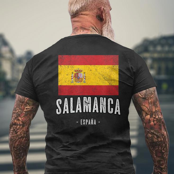 Salamanca Spain Es Flag City Top Bandera Española Ropa Men's T-shirt Back Print Gifts for Old Men