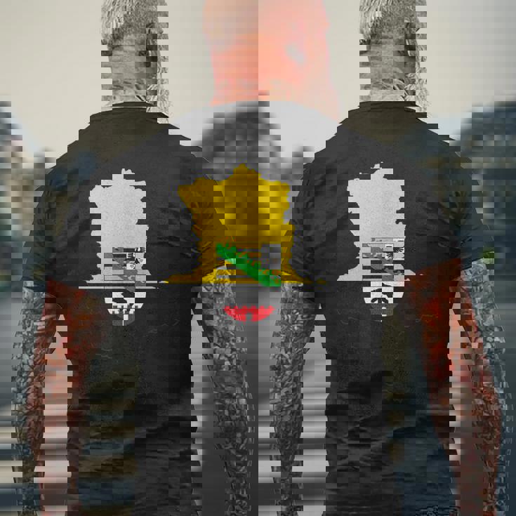 Saxony-Anhalt Flag German Region Men's T-shirt Back Print Gifts for Old Men Saxony-Anhalt Flag German Region Men's T-shirt Back Print Gifts for Old Men