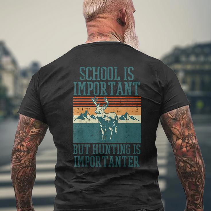 School Important Hunting Importanter Deer Hunter Boys Men's T-shirt Back Print Gifts for Old Men