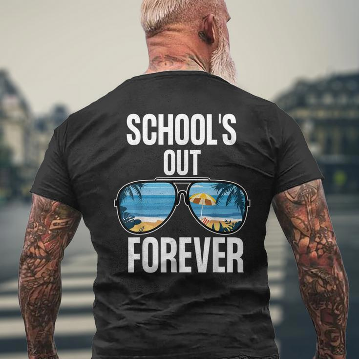 Schools Out Forever Senior 2021 Last Day Of School Men's Back Print T-shirt Gifts for Old Men