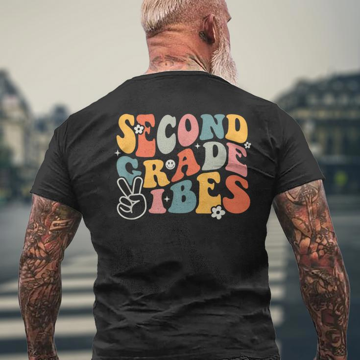 Second Grade Vibes Team 2Nd Grade Groovy Back To School Mens Back Print T-shirt Gifts for Old Men