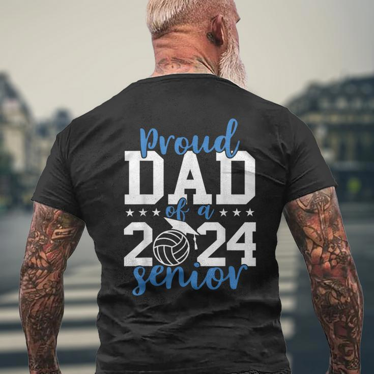 Senior Dad 2024 Volleyball Senior 2024 Class Of 2024 Men's T-shirt Back Print Gifts for Old Men