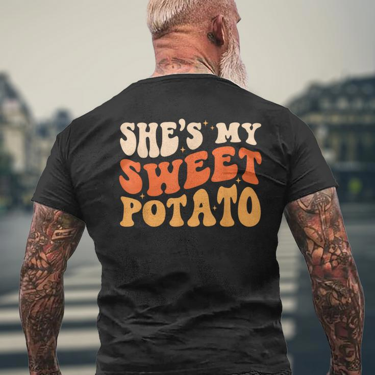 She Is My Sweet Potato I Yam Thanksgiving Matching Couples Men's T-shirt Back Print Gifts for Old Men