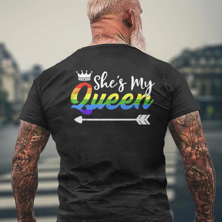 Shes My Queen Gay Girlfriend Outfit Matching Lesbian Couple Mens Back ...