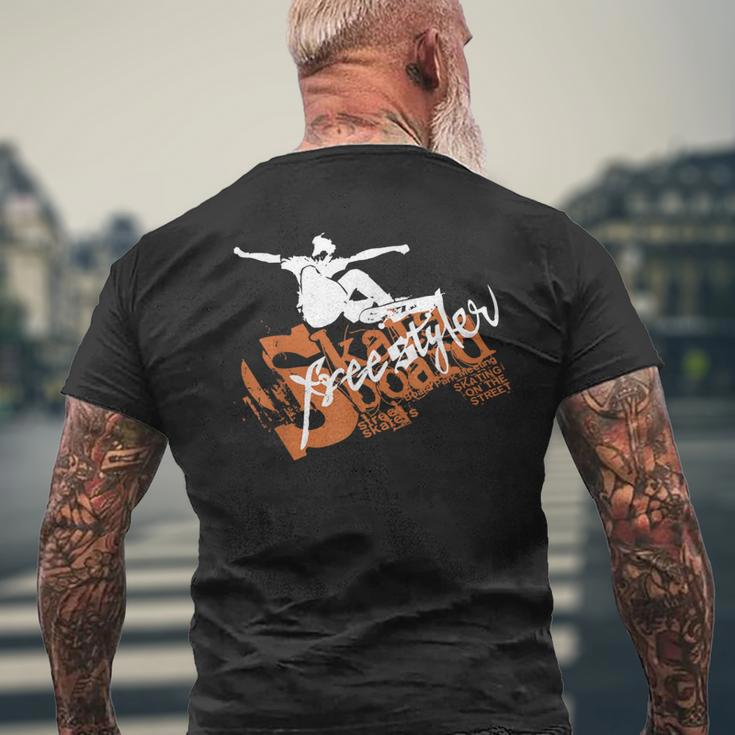 Skateboard Free Style Skateboarding Skate Men's T-shirt Back Print Gifts for Old Men