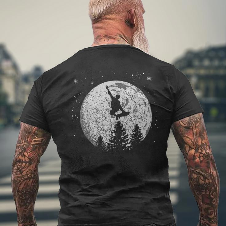 Skater Skateboarder Skateboard Moon Skateboarding Men's T-shirt Back Print Gifts for Old Men