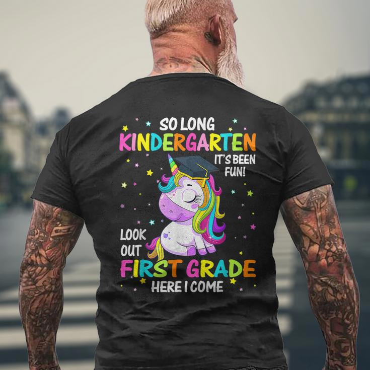 So Long Kindergarten 1St Grade Come Unicorn Graduation Girls Mens Back Print T-shirt Gifts for Old Men
