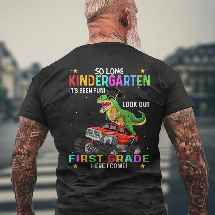 So Long Kindergarten Graduation Class 2023 Graduate Dinosaur Men's Back Print T-shirt Gifts for Old Men