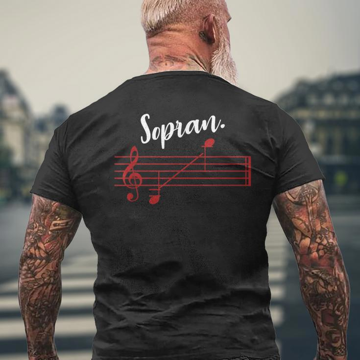 Soprano Singer Soprano Choir Singer Musical Singer Men's T-shirt Back Print Gifts for Old Men