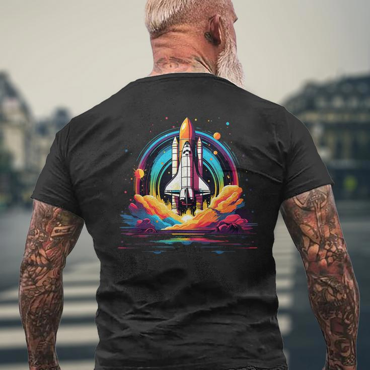 Space Shuttle Science Astronomy Men's T-shirt Back Print Gifts for Old Men
