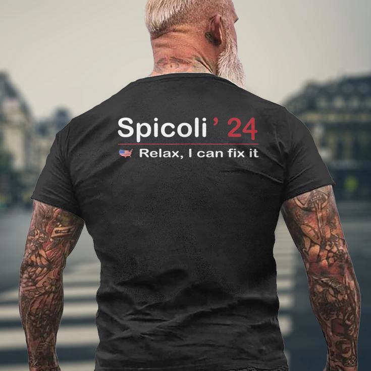 Spicoli 24 Relax I Can Fix It Men's Back Print T-shirt Gifts for Old Men