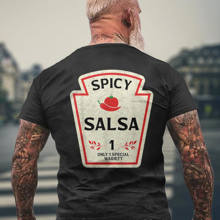 Spicy Salsa Group Condiment Team Halloween Costume Men's T-shirt Back Print Gifts for Old Men