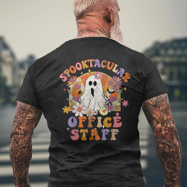 Spooktacular Office Staff Happy Halloween Spooky Matching Men's T-shirt Back Print Gifts for Old Men