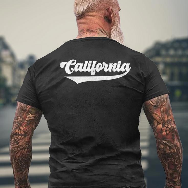State Of California Mens Back Print T-shirt Gifts for Old Men