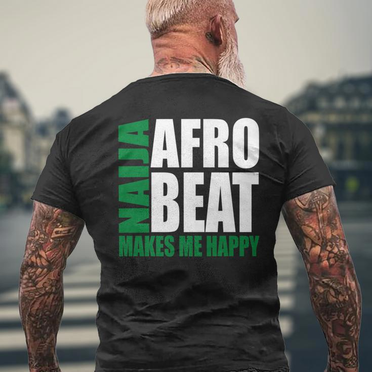 Storecastle Naija Afrobeat Makes Me Happy Nigerian Music Men's T-shirt Back Print Gifts for Old Men