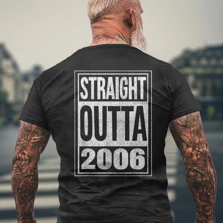 Straight Outta 2006 Funny 14Th Birthday Celebration Apparel Mens Back Print T-shirt Gifts for Old Men