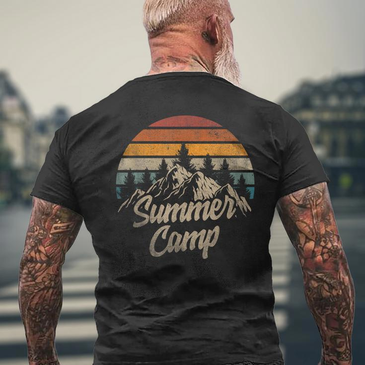 Summer Camp Family Vacation Summer Break Sunset Vintage Mens Back Print T-shirt Gifts for Old Men