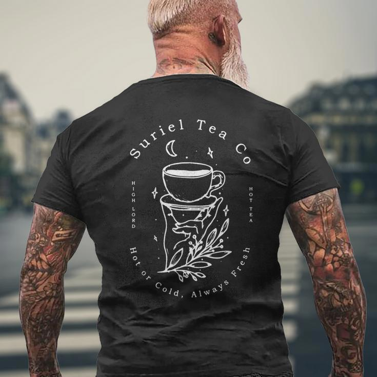 Suriel Tea Co Spill The Tea Fun Tea Drinker Tea Lover Mens Back Print T-shirt Gifts for Old Men