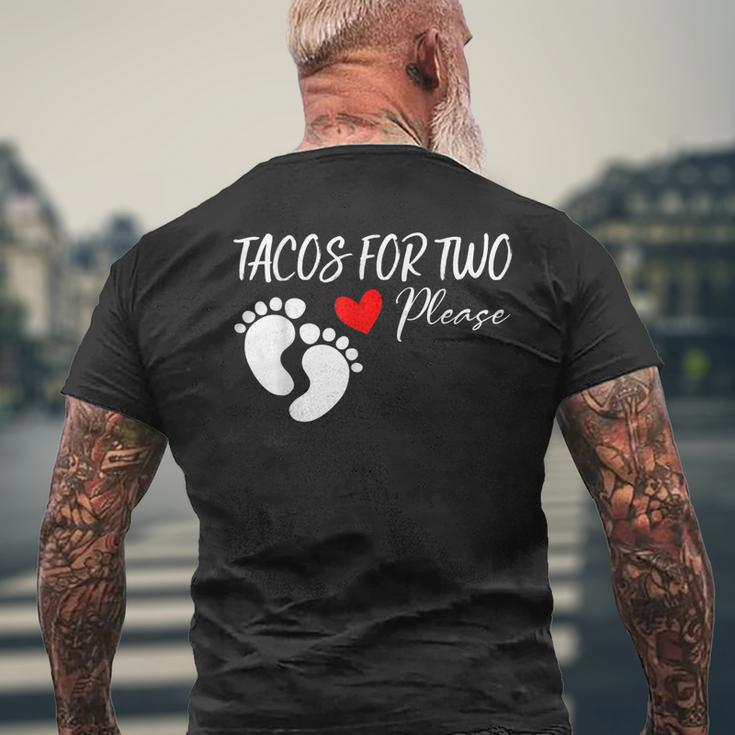 Tacos For Two Please Cute Pregnancy Announcement Men's Back Print T-shirt Gifts for Old Men