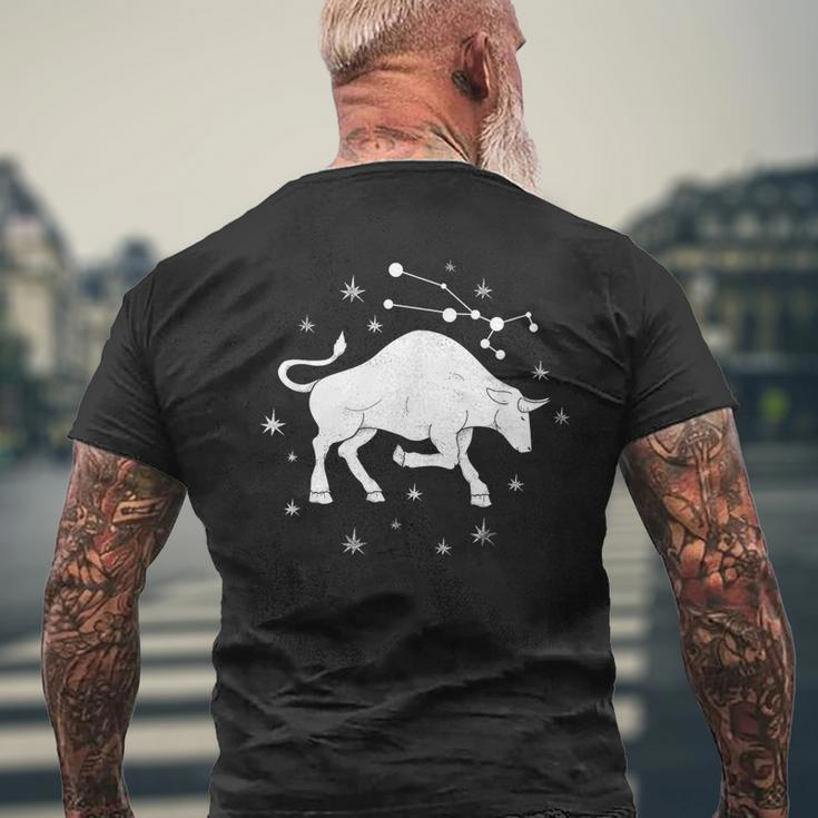 Taurus Constellation – Zodiac Astrology Mens Back Print T-shirt Gifts for Old Men