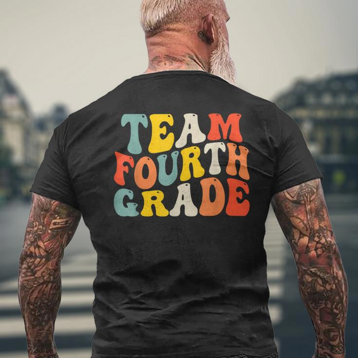 Team Fourth Grade Back To School 4Th Grade Teacher Boys Kids Gifts For Teacher Funny Gifts Mens Back Print T-shirt Gifts for Old Men