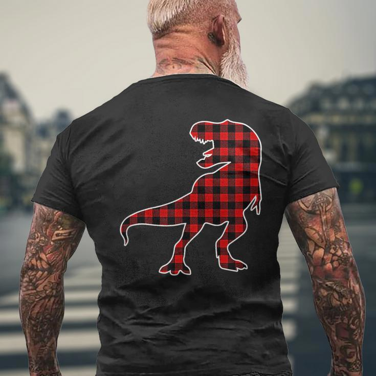 Th Dinosaur Red Buffalo Plaid Costume Dinosaur Lover Gift Gifts For Buffalo Lovers Funny Gifts Mens Back Print T-shirt Gifts for Old Men