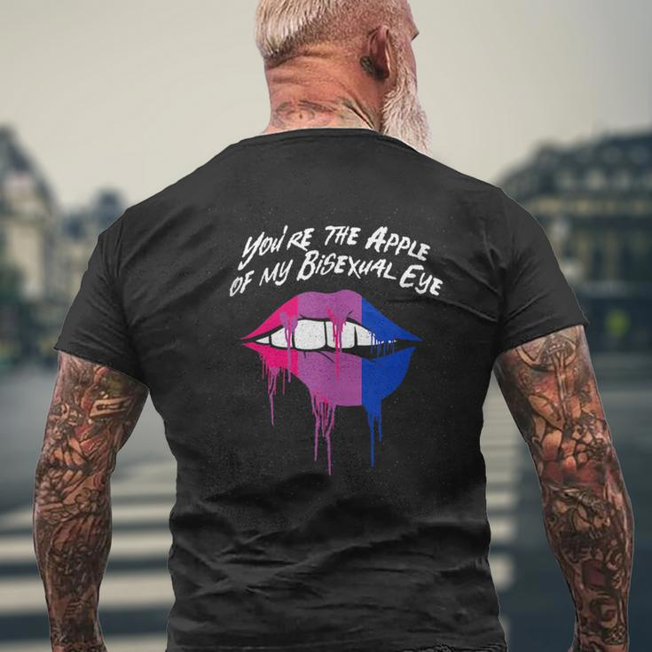 The Apple Of My Bisexual Eye Bi Couples Bi Pride Lovers Mens Back Print T-shirt Gifts for Old Men