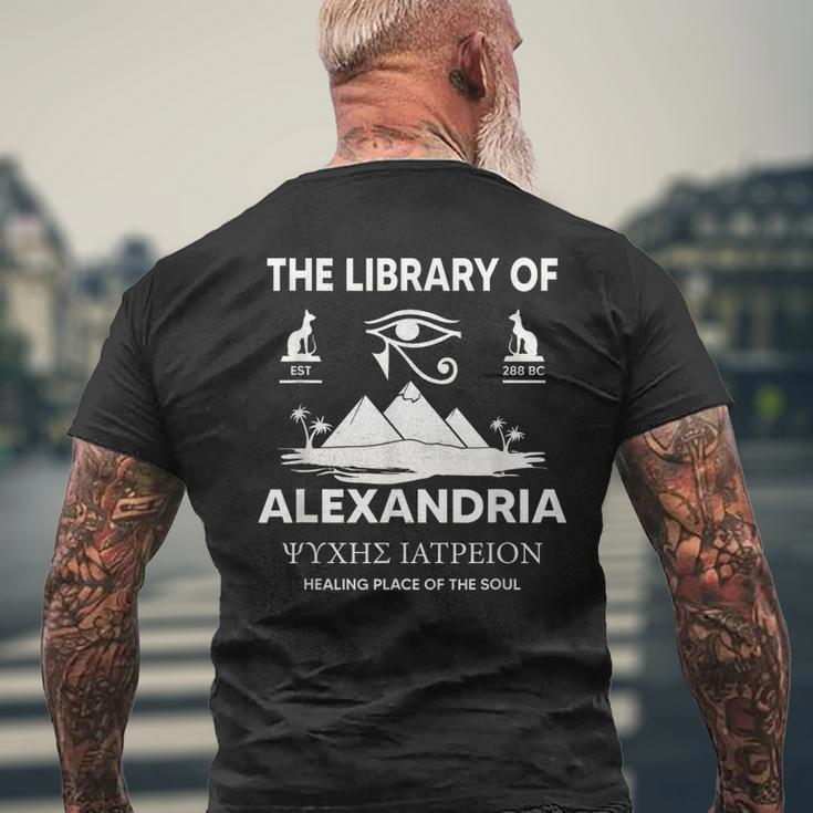 The Library Of Alexandria - Ancient Egyptian Library Mens Back Print T-shirt Gifts for Old Men