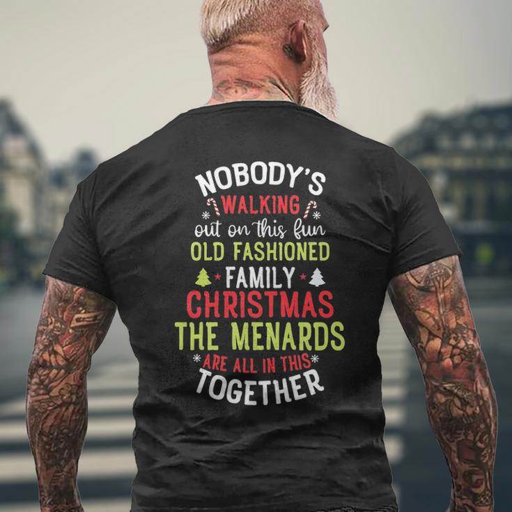 The Menards Name Gift The Menards Christmas Mens Back Print T-shirt Gifts for Old Men