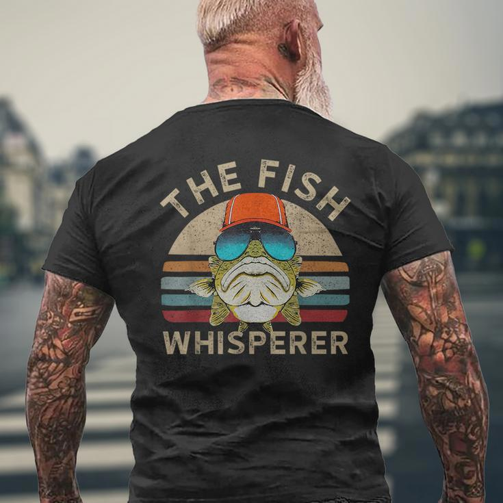 The Whisperer Of Fish Retro Vintage Fishing Angler Fisherman Mens Back Print T-shirt Gifts for Old Men
