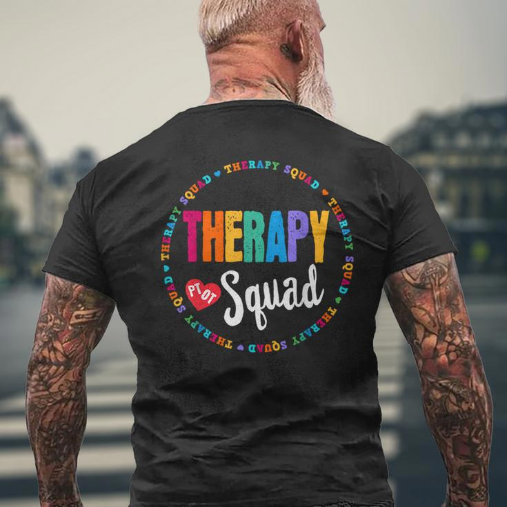 Therapy Squad Pt Ot Crew Occupational Therapist Week Team Mens Back Print T-shirt Gifts for Old Men