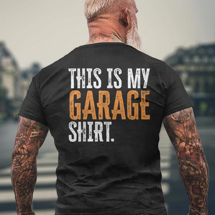 This Is My Garage For Dad Fathers Day Daddy Son Matching Mens Back Print T-shirt Gifts for Old Men
