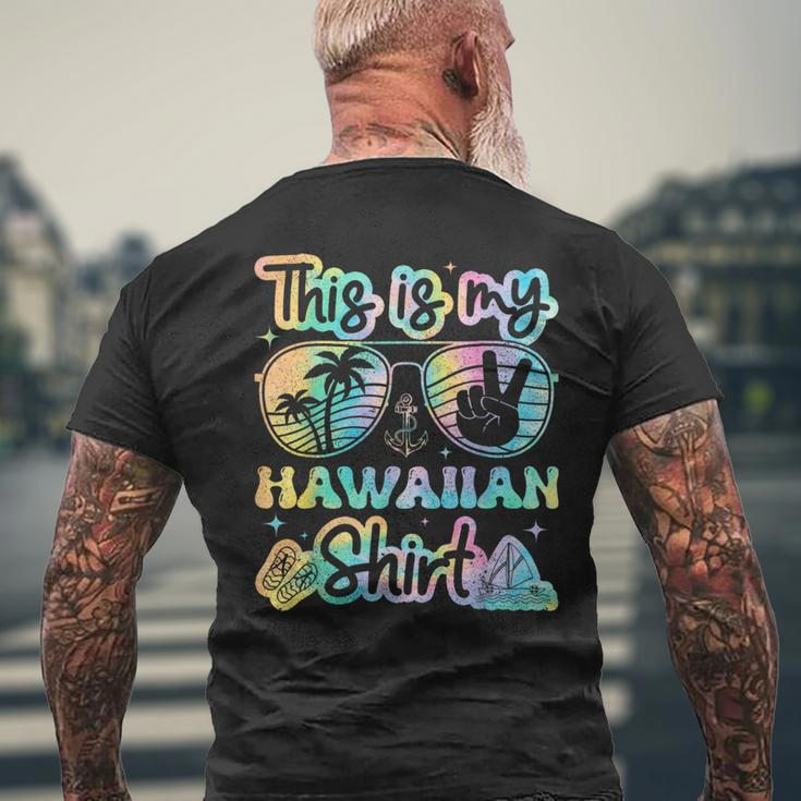 This Is My Hawaiian Tropical Luau Costume Party Tie Dye Cute Mens Back Print T-shirt Gifts for Old Men