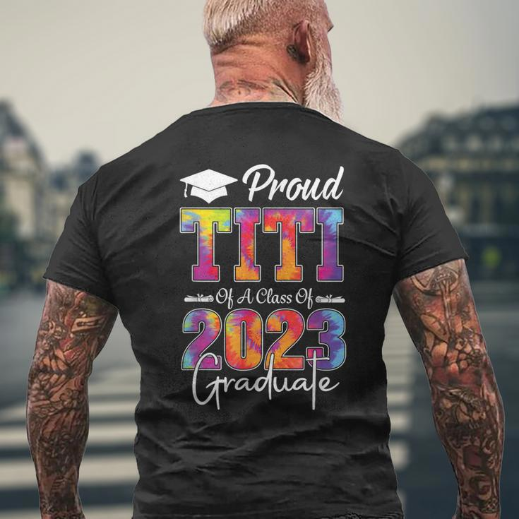 Tie Dye Senior 2023 Proud Titi Of A 2023 Graduate Mens Back Print T-shirt Gifts for Old Men