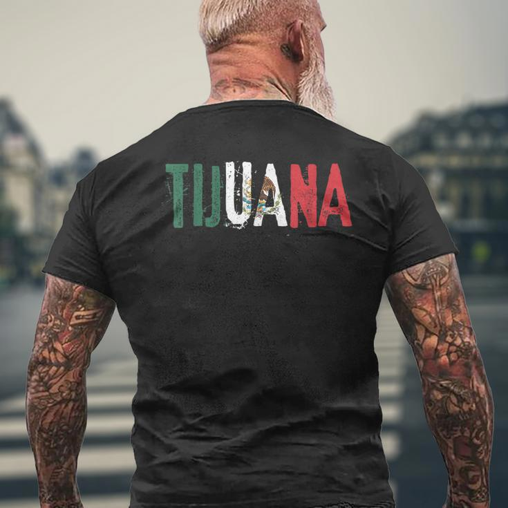 Tijuana Mexico Mens Back Print T-shirt Gifts for Old Men