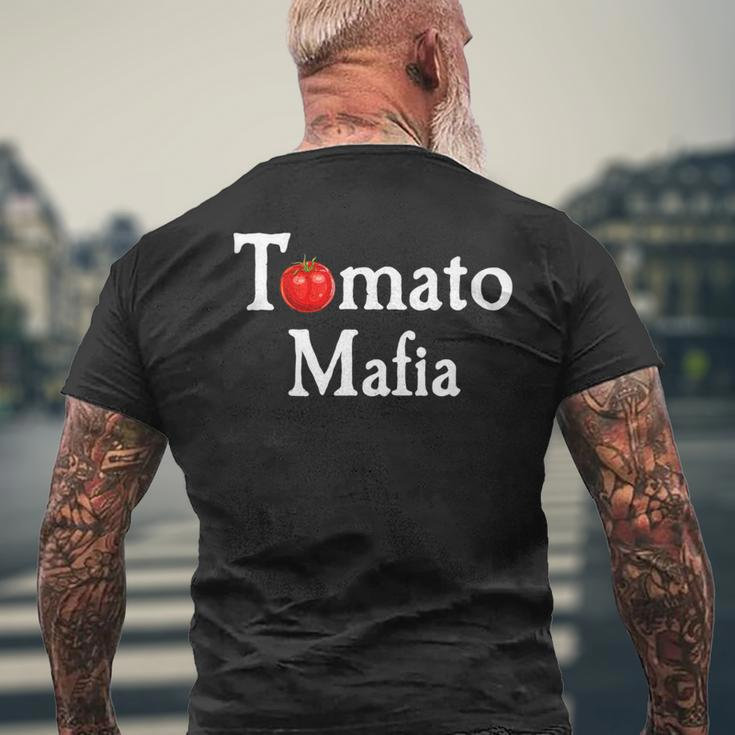 Tomato Mafia | Funny Gardening Lover Graphic Mens Back Print T-shirt Gifts for Old Men