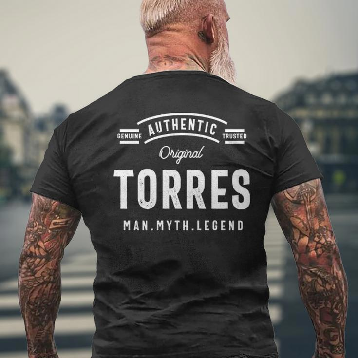 Torres Name Gift Authentic Torres Mens Back Print T-shirt Gifts for Old Men