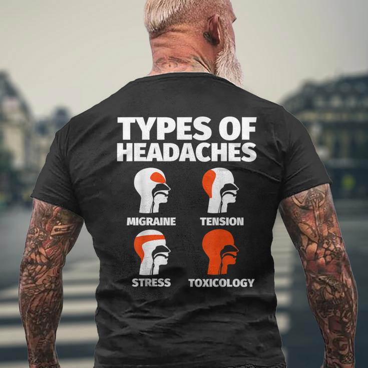 Toxicology Sayings Headache Meme Men's T-shirt Back Print Gifts for Old Men