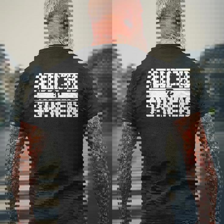 Track And Field Sprinting Sprinters Men's T-shirt Back Print Gifts for Old Men