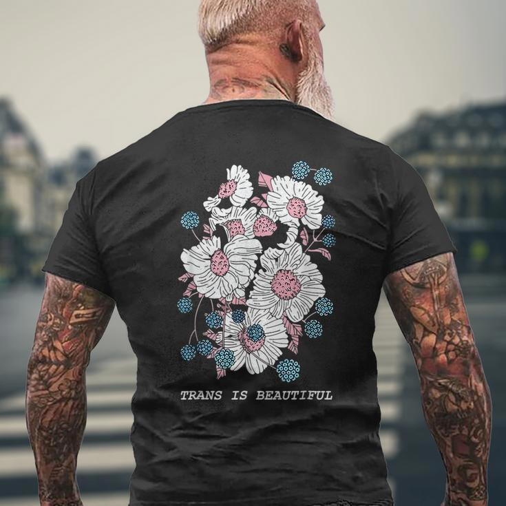 Trans Is Beautiful Lgbt Transgender Pride Month Lgbtq Ally Mens Back Print T-shirt Gifts for Old Men